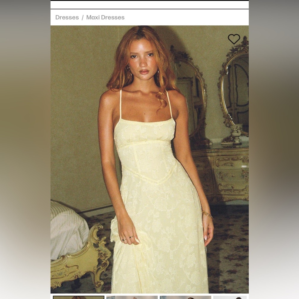 Princess Polly South of France Maxi Dress Yellow, EUC, 2 - Picture 3 of 9